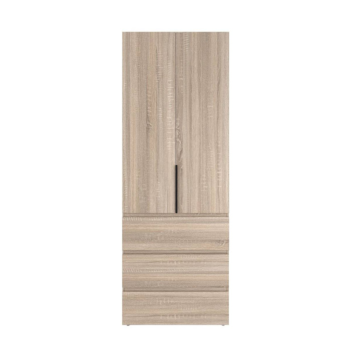 2-door wardrobe with 3 drawers and 10 shelves Averon №9 160x220x50 cm Sonoma Oak