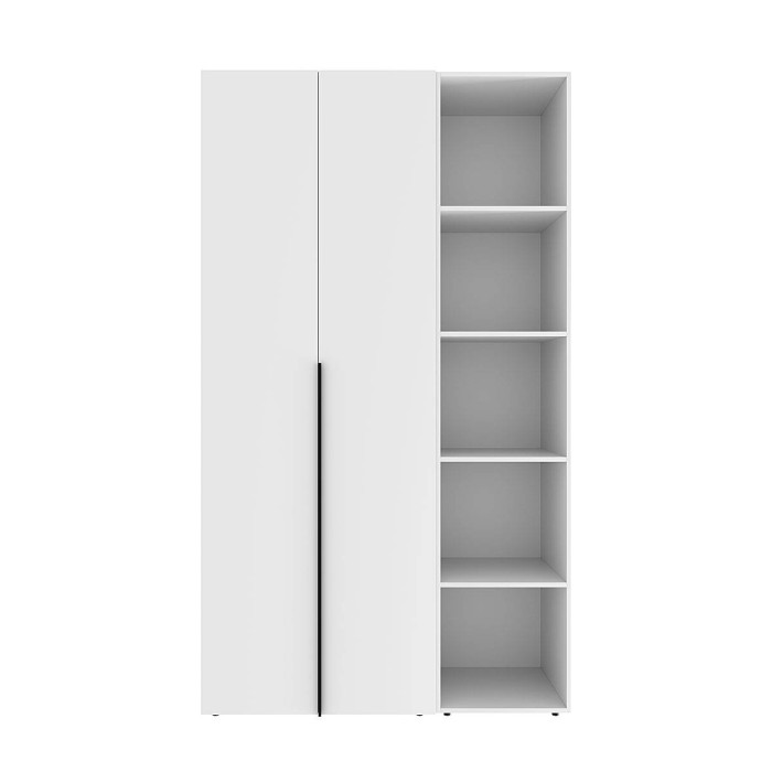 2-door wardrobe with 5 shelves Averon №11 120x220x50 cm White