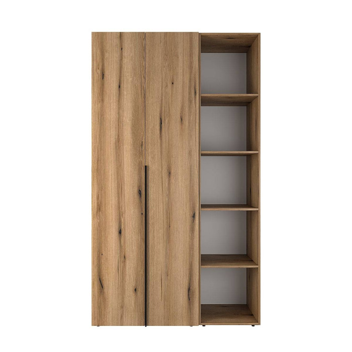 2-door wardrobe with 5 shelves Averon №11 120x220x50 cm Oak Evoke Coast