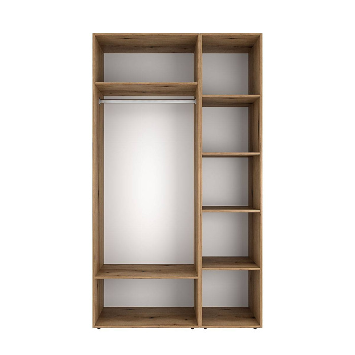 2-door wardrobe with 5 shelves Averon №11 120x220x50 cm Oak Evoke Coast