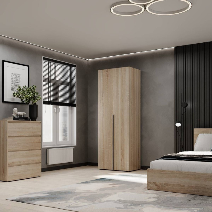 2-door wardrobe with clothes rail Averon №21 80x220x50 cm Sonoma Oak