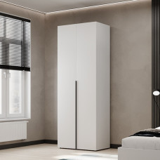 2-door wardrobe with clothes rail Averon №21 80x220x50 cm White