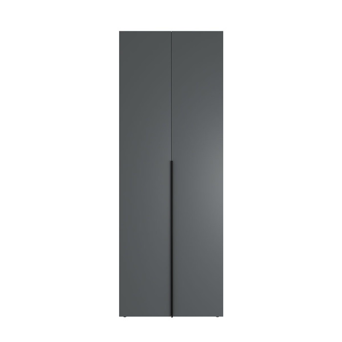 2-door wardrobe with clothes rail Averon №21 80x220x50 cm Graphite
