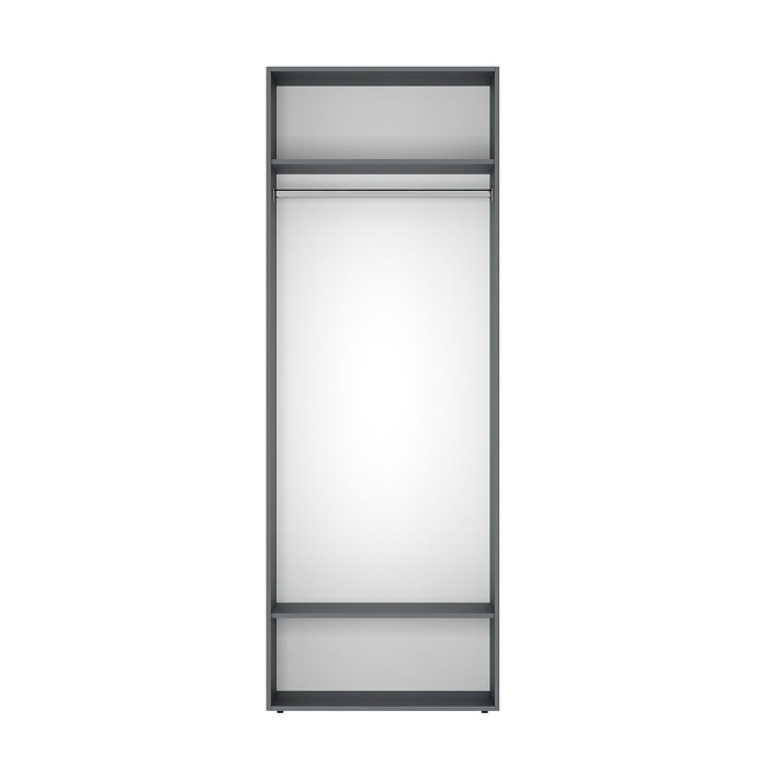 2-door wardrobe with clothes rail Averon №21 80x220x50 cm Graphite