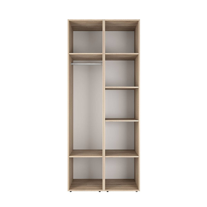 2-door wardrobe with hanging rail and shelves Averon №13 80x220x50 cm Sonoma Oak