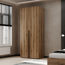 2-door wardrobe with hanging rail and shelves Averon №13 80x220x50 cm Oak Evoke Coast