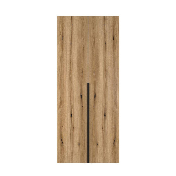 2-door wardrobe with hanging rail and shelves Averon №13 80x220x50 cm Oak Evoke Coast