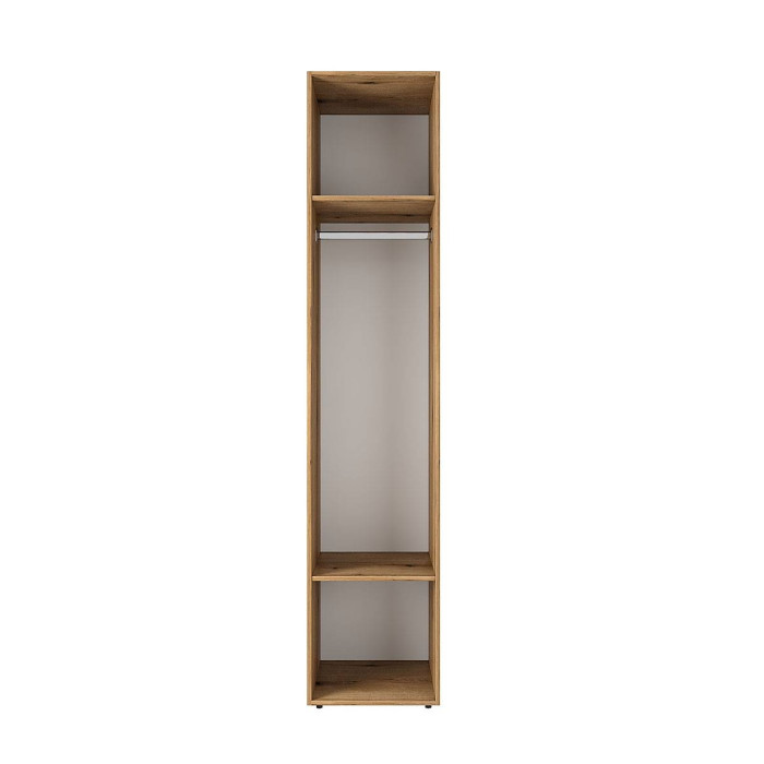 2-door wardrobe with hanging rail and shelves Averon №13 80x220x50 cm Oak Evoke Coast