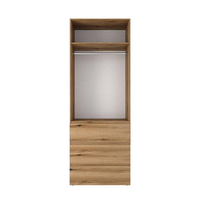 5-door wardrobe with 3 drawers and 5 shelves Averon №14 240x220x50 cm Oak Evoke Coast