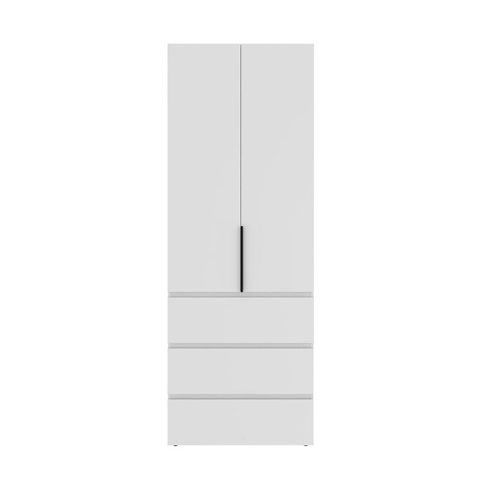 5-door wardrobe with 3 drawers and 5 shelves Averon №14 240x220x50 cm White