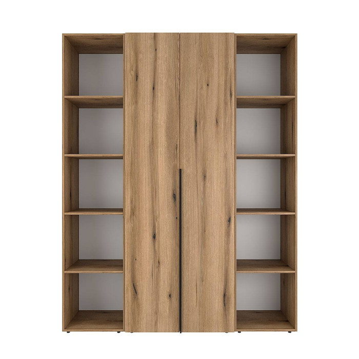2-door wardrobe with 10 shelves Averon №15 160x220x50 cm Oak Evoke Coast