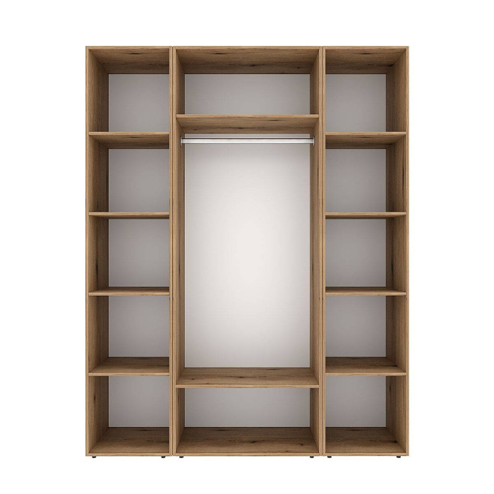 2-door wardrobe with 10 shelves Averon №15 160x220x50 cm Oak Evoke Coast