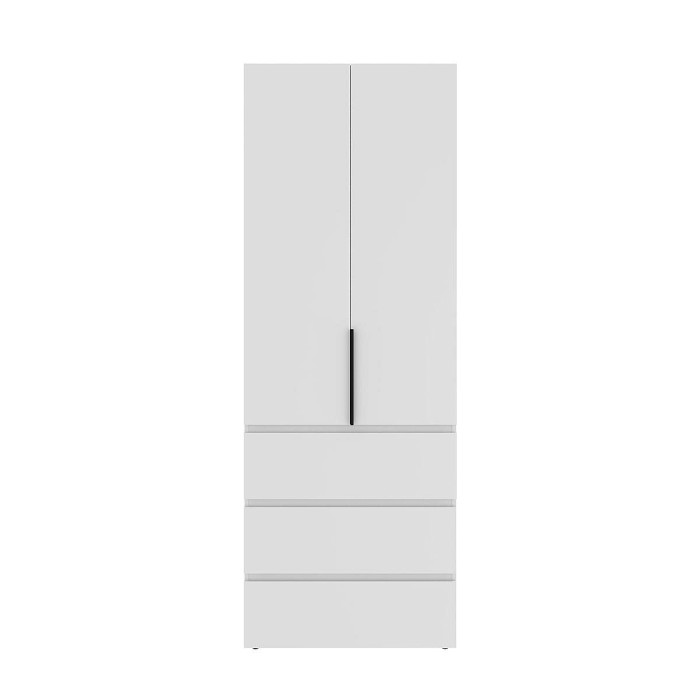 4-door wardrobe with 6 drawers and 5 shelves Averon №6 200x220x50 cm White