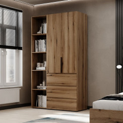 2-door wardrobe with 3 drawers and 5 shelves Averon No. 7 120x220x50 cm Oak Evoke Coast