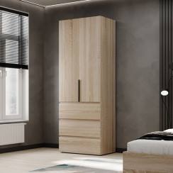 2-door wardrobe with 3 drawers Averon №22 80x220x50 cm Sonoma Oak