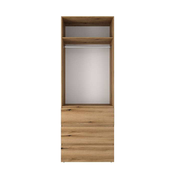 2-door wardrobe with 3 drawers Averon №22 80x220x50 cm Oak Evoke Coast