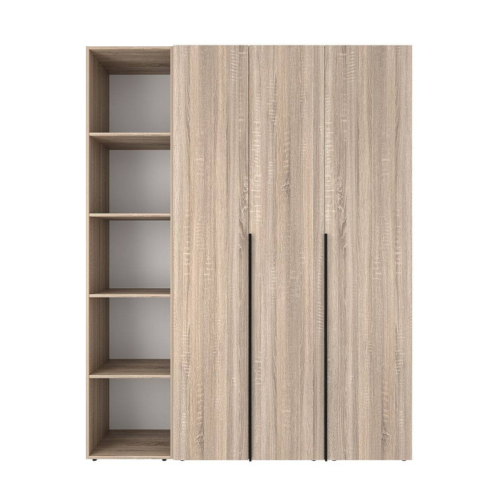3-door wardrobe with 5 shelves Averon №16 160x220x50 cm Sonoma Oak