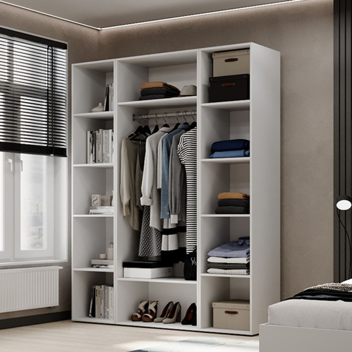 3-door wardrobe with 5 shelves Averon №16 160x220x50 cm White