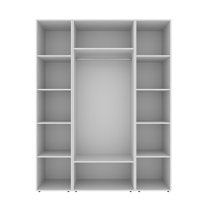 3-door wardrobe with 5 shelves Averon №16 160x220x50 cm White