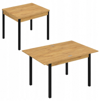 Extendable kitchen table Lunch 90*60/120 Oak Evoke Coast/Black legs