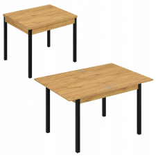 Extendable kitchen table Lunch 90*60/120 Oak Evoke Coast/Black legs