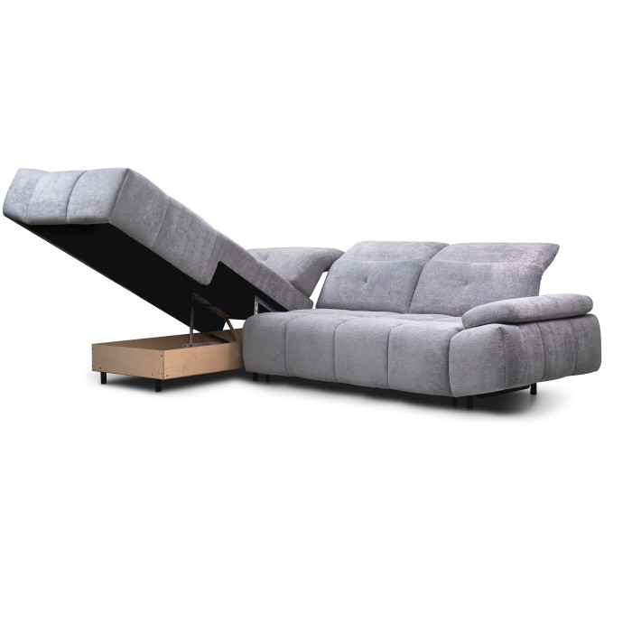 Premium corner sofa bed with adjustable headrests