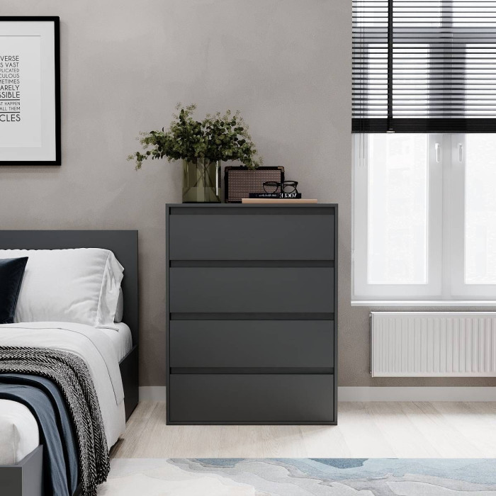 Averon chest of drawers with 4 drawers 81×42×103 cm Grafit