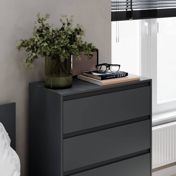 Averon chest of drawers with 4 drawers 81×42×103 cm Grafit