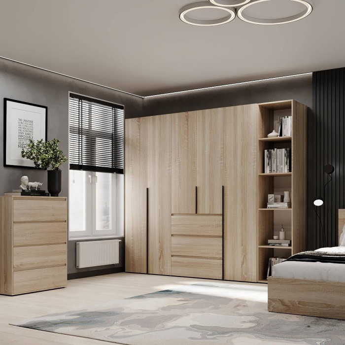 Averon chest of drawers with 4 drawers 81×42×103 cm Sonoma Oak