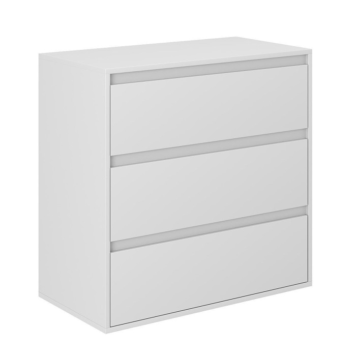 Averon chest of drawers with 3 drawers 80×42×79 cm White