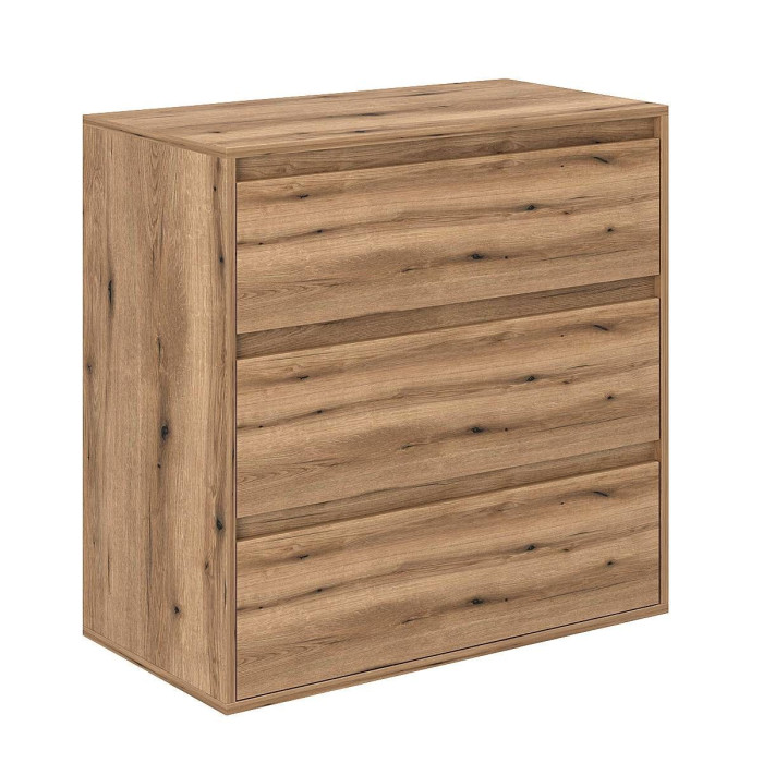 Averon chest of drawers with 3 drawers 80×42×79 cm Oak Evoke Coast