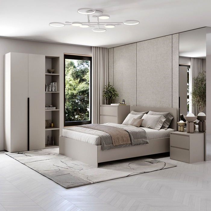 Bedside table Averon 50×55×42 cm White
