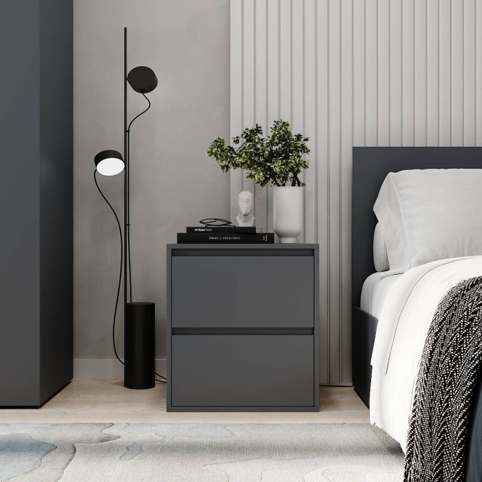 Bedside table Averon 50×55×42 cm Graphite