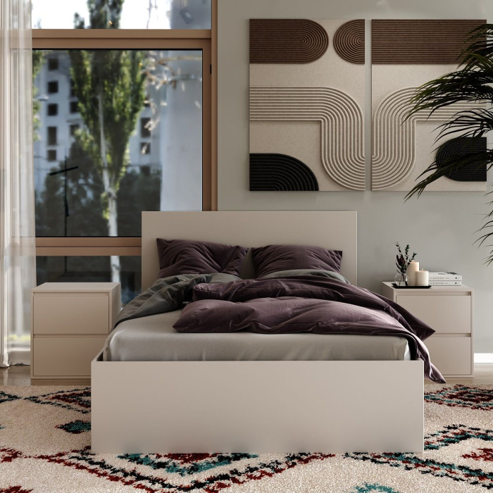 Łóżko dwuosobowe Averon 140×200 cm Kaszmir