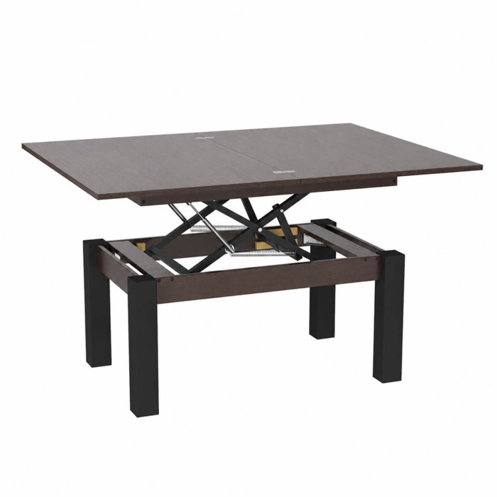 Ławostół rozkładany B-Fly 90×60/120 Wenge/Czarne nogi metalowe
