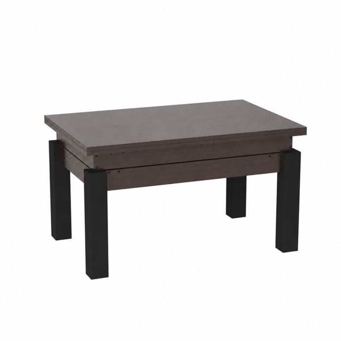 Ławostół rozkładany B-Fly 90×60/120 Wenge/Czarne nogi metalowe