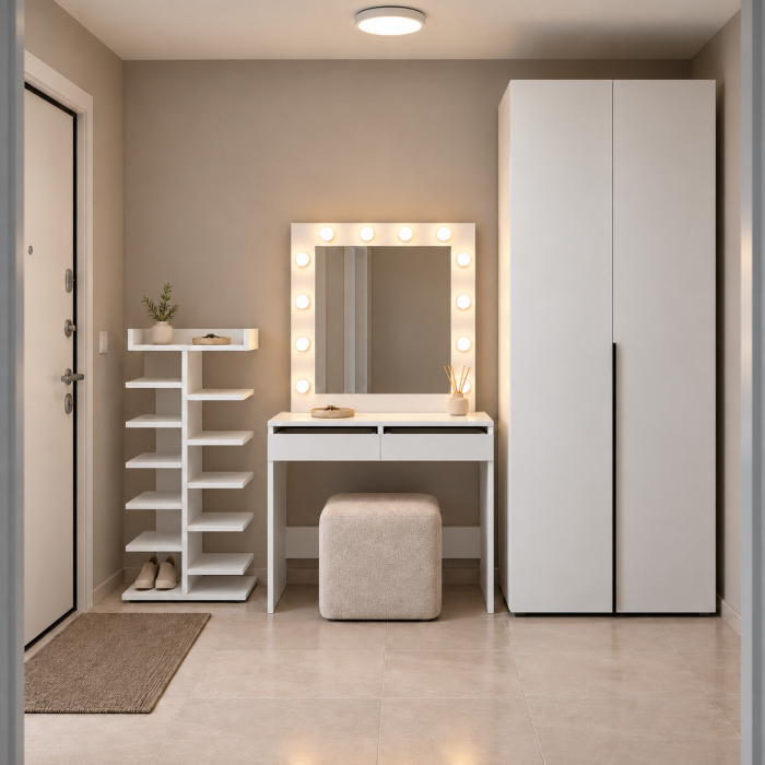 Averon White hallway furniture set №2
