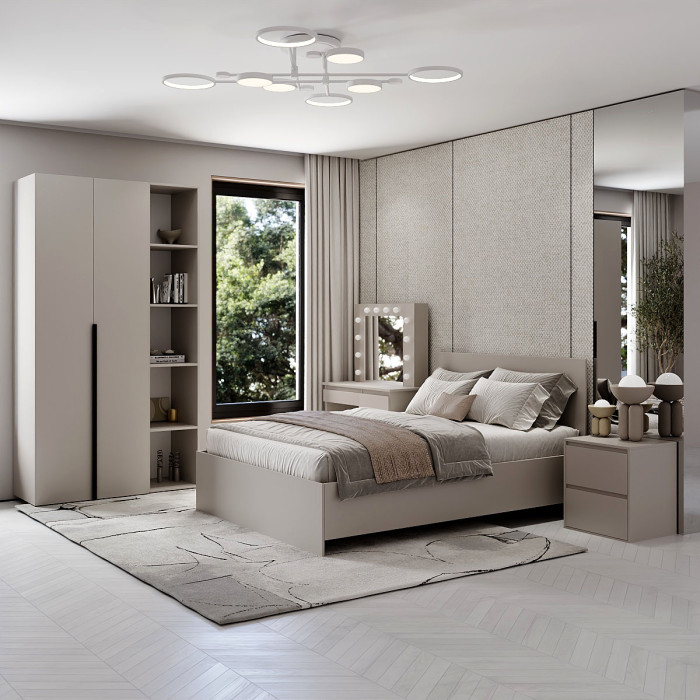 Bedside table Averon 50×55×42 cm Cashmere